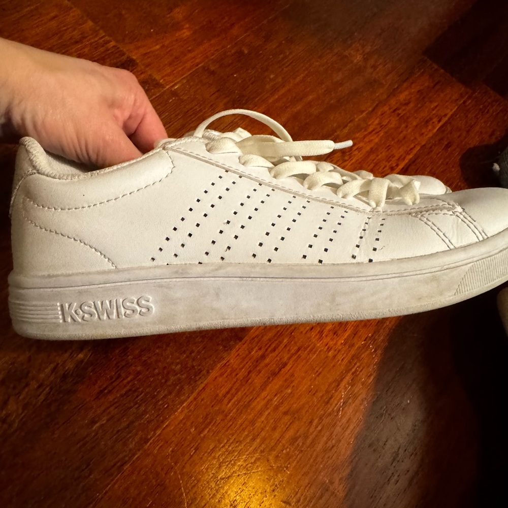 K-Swiss All-White Classic Sneakers